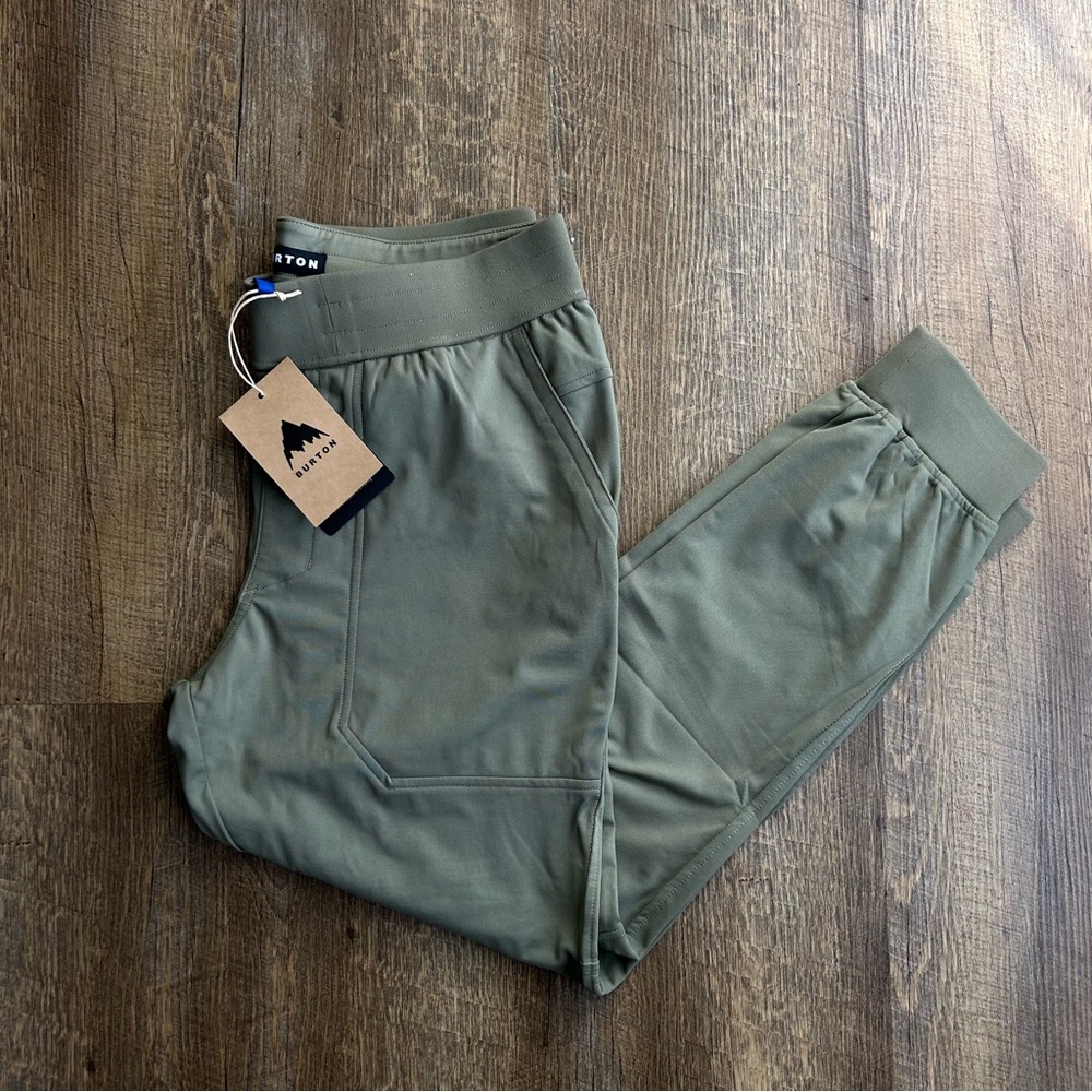Burton Mens Forest Moss Olive Green Multipath Joggers Athletic Pants